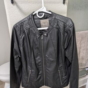 Quilted Black Leather Jacket